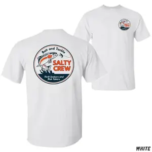 Salty Crew Fly Guy Fishing T-Shirt, Vintage Bait and Tackle Graphic Tee, Soft Cotton Blend Shirt, Ocean Lifestyle Apparel for Men & Women, Fishing Gift Idea