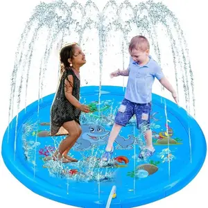 Summer Essential! 1 Meter PVC Dolphin Water Spray Pad, Kiddie Inflatable Kids and Dog Pool Toy, Perfect for Lawn, Park, Home Garden - Must-Have Cooler Item, Inflatable Water Sprinkler