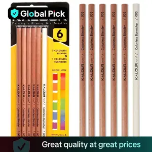 Colorless Blender & Burnisher Pencils Set, 6counts/set Non-pigmented Wax Based Pencil For Blending & Softening Edges, Art Supplies For Artists & Beginners