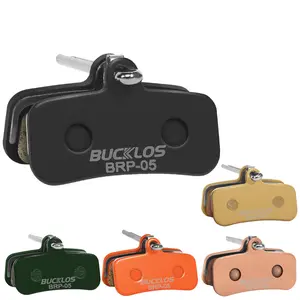BUCKLOS 4-Piston Bike Disc Brake Pads - High Performance Resin/Sintered Pads for Shimano Saint, Zee, Deore XT, SLX, XTR & TRP/Tektro E-Bike Brakes