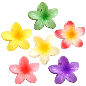 Flower Hair Clips for Women: 6pcs Hawaiian Claw Clips for Thick Hair - Hair Accessories for Girls Holiday Gifts