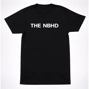 NBHD Text Logo T-Shirt: The Neighbourhood Band Tee, Black Indie Rock Apparel | Unisex Cotton, Nostalgic Music Fan Gift