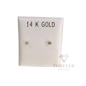 14K Gold Earrings - Simple Design as Displayed in the Image