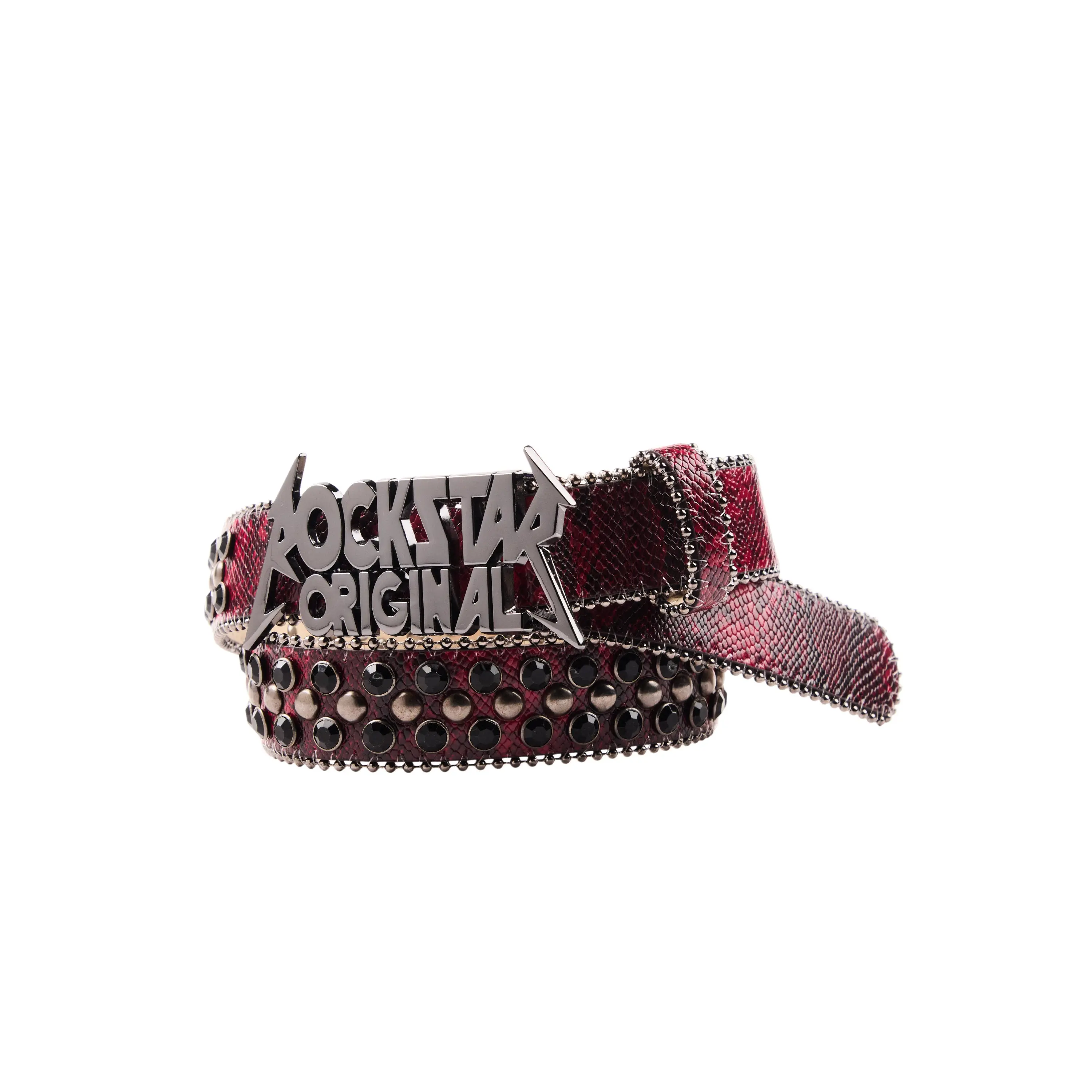 Boys Hawk Black/Red Rockstar Logo Belt