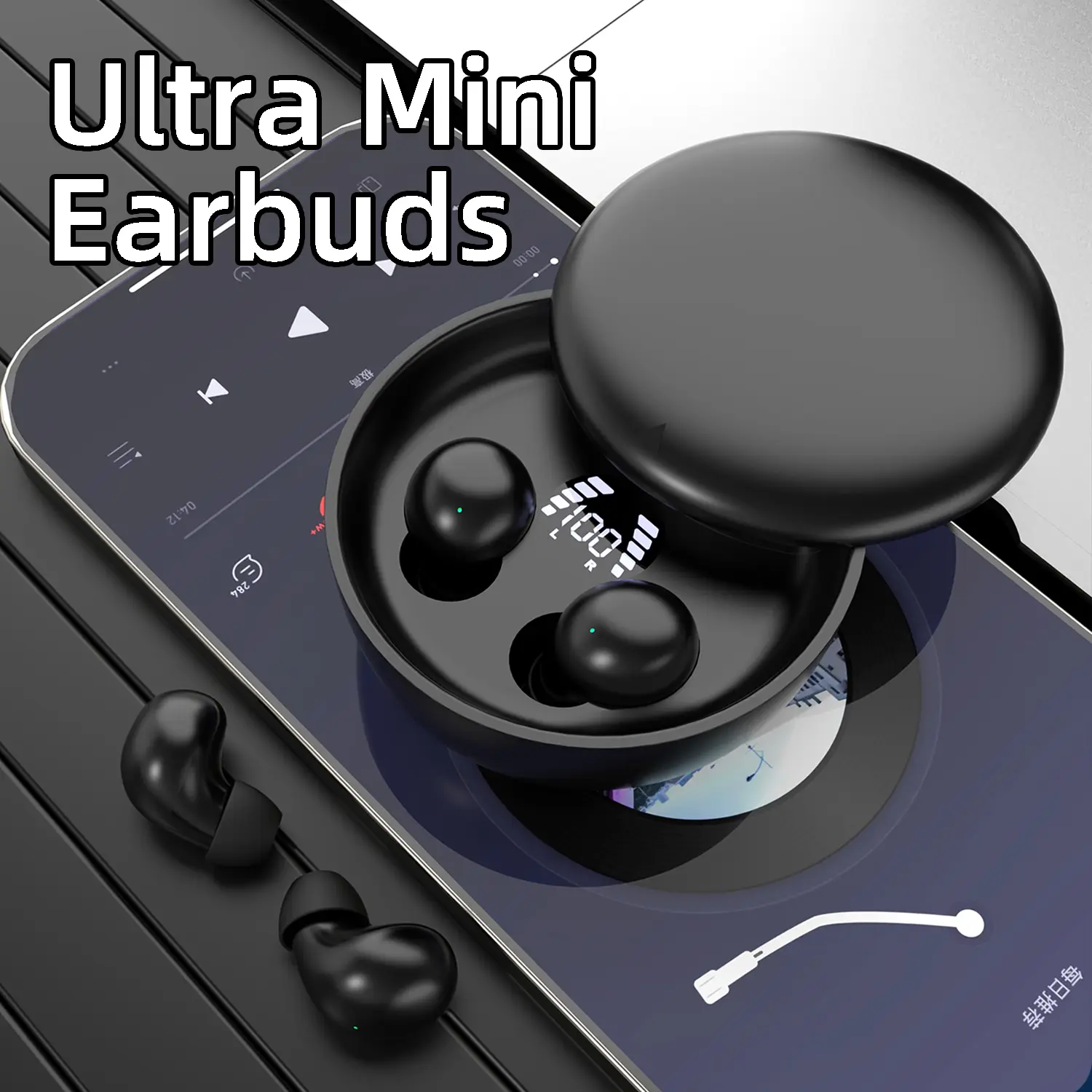 Ultra Tiny In-Ear Bluetooth Sleep Earbuds - Feather-Light, Painless Design, All-Night Wear, 0 Ear Pressure, Noise Isolation, Mini Hidden Headphones for Side Sleepers