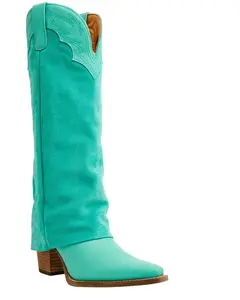 Dingo Women's Wild Horses Tall Western Boot Snip Toe - Di2280-Grn