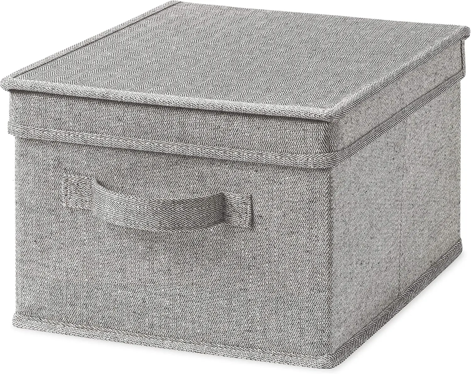 Whitmor Compact Rectangular Storage Box with Lid - Clever Closet Storage Bin, Organizer Box for Home Shelf Organization Needs, Closet Storage Bins, Organizer Storage Boxes