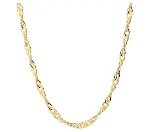 Bronzo Italia 20" Singapore Chain Necklace