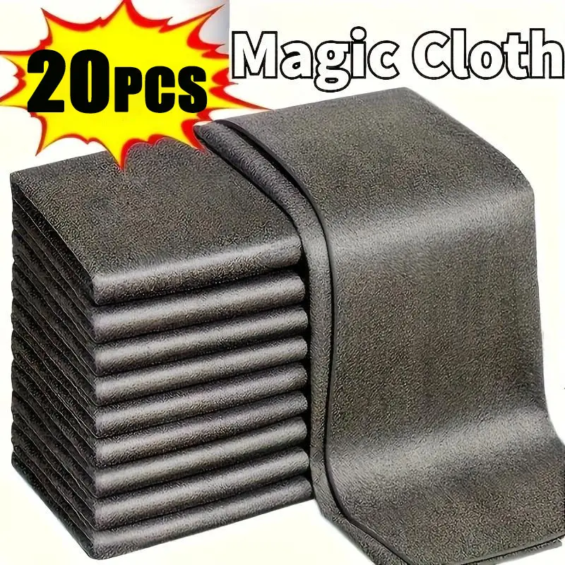20pcs Magic Cloth Pack - Thick Ultra-Fine Fiber Cleaning Towel Set, Streak-Free Surface Clean for Windows, Cars, Multi-Purpose Home Care Wiping Cloth, Long-Lasting