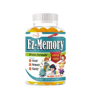 Brain Booster Focus Gummies for Kids Teens, Omega369 DHA Memory Focus Supplement