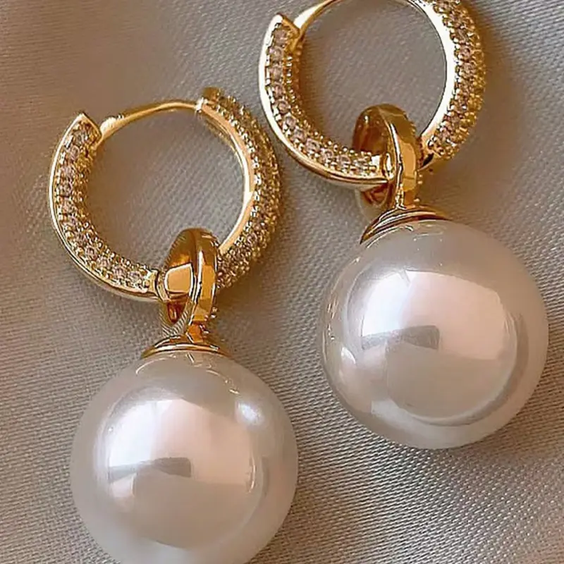 Elegant Faux Pearl Geometric High Quality Earrings Set for Women, Fashionable Jewelry for Any Occasion, Stylish Accessory for Ladies