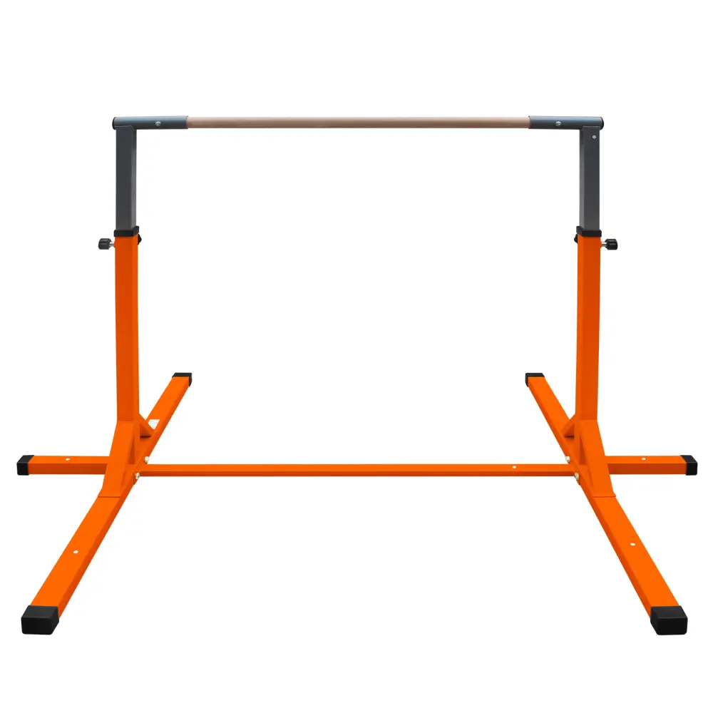 Gymnastics Bar for Kids, Adjustable Height Gym Bar, Junior Training Kip Bar for Home, Built for kids 3+ Years Orange