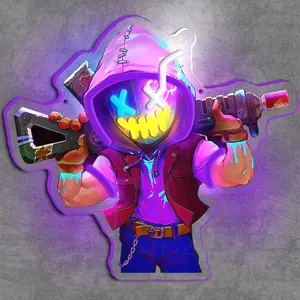 1 PC Wall-Mounted Sniper Acrylic Carved Neon Light | Home Lighting, USB Powered Dimmable, Perfect for Gaming Rooms, Parties, Home Bars, Birs, Valentine's Day, Halloween, Christmas, Outdoor Themed Restaurants, etc.