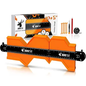 JOREST Connectable Contour Gauge (10+5 Inch), Gifts Ideas for Men Dad Handyman Husband Him, Shape Profile Duplicator with Lock, Outline Angle Measuring Tool, Template tool, Tile Flooring, Scribe Edge