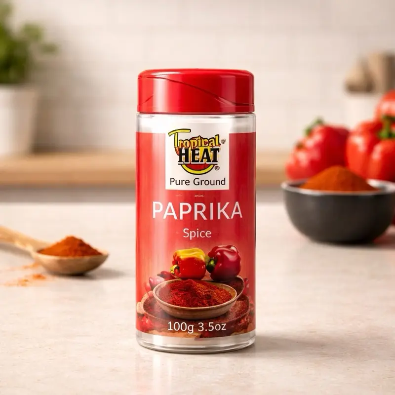 Tropical Heat Pure Ground Paprika Spice 100g 3.5oz Rich Flavor for Cooking