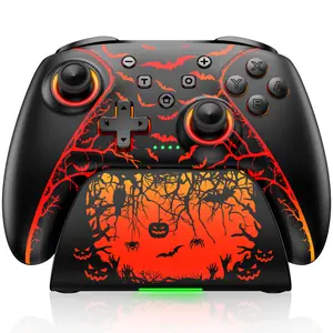 Fanxieast Stylish Wireless Bluetooth Switch 2 Controller with Charging Dock,Programmable 1000mAh Game Controller No Drift No Deadzone,RGB Lightning Pro Controller Compatible with Switch/Lite/OLED