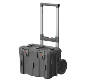 Stackable Rolling Hardware Storage Base Box - Black Tool Organizer Case Stackable Rolling Hardware Storage Base Box - Black Tool Organizer Case