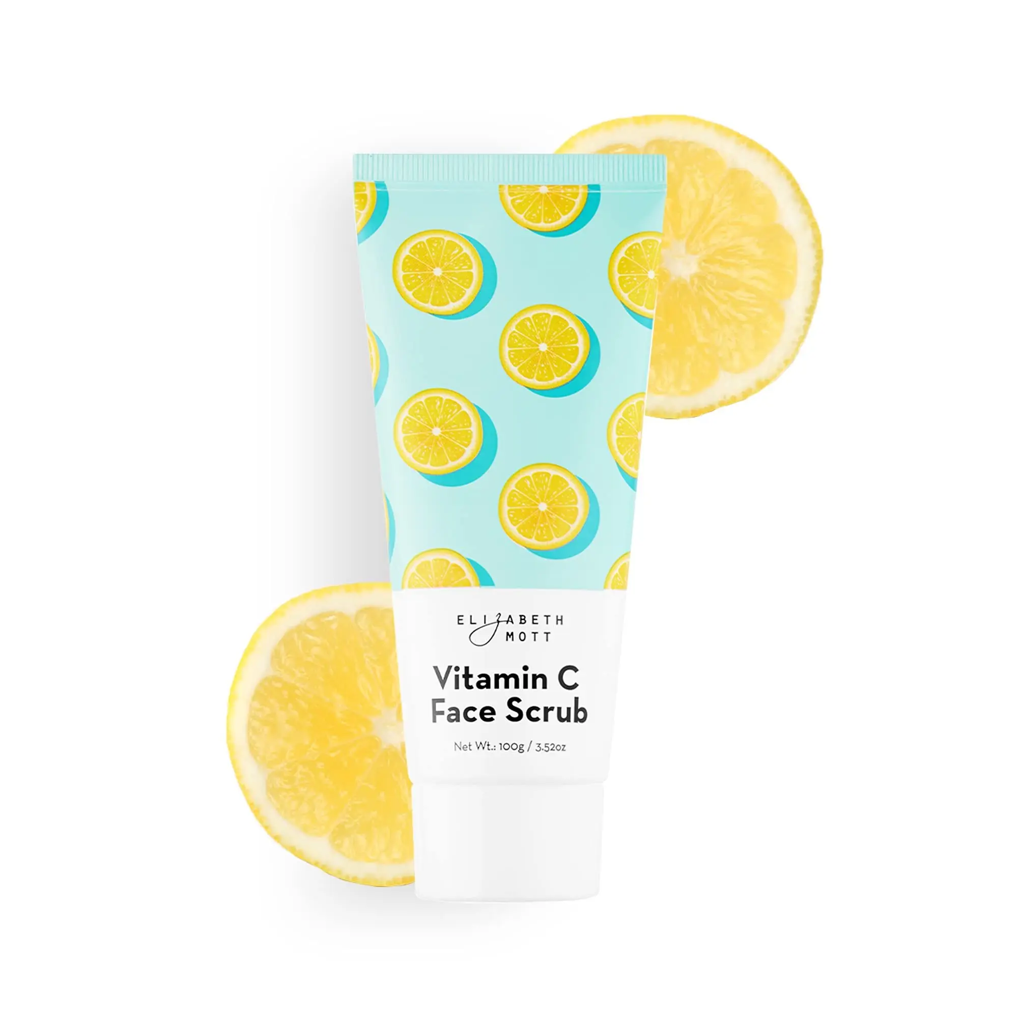 Gentle Vitamin C Face Scrub - 100g Hydrating Nourishing Exfoliating Exfoliator, Clogged Pores Solution with Sunflower Oil, Vegan, Cruel Free for Brightening, Repairing, Rejuvenating Skin, Cruelty Free