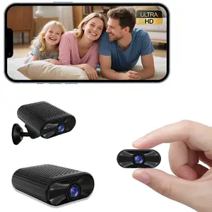 4K HD Mini WiFi Security Camera, 1080P Wireless Smart Cam with Night Vision, Motion Detection, 130° Wide Angle, Phone Remote View, Multi-User, for Baby Monitor, Pet Cam, Home Surveillance, Hidden Nanny Cam