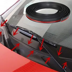 Car H-shaped Seal Strip, 1 Count Self-adhesive Rubber Windshield Void Replacement Sealing Sticker, Window Edge Protector, Auto Accessories, Car Accessory
