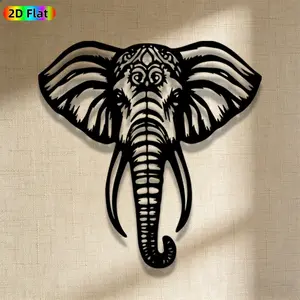 1pc Avant-Garde Elephant Metal Wall Art, Avant-Garde Elephant Statue Mural, Iron Craft, Perfect for Living Room, Garden, Zoo Corner Decor, Intricate Craftsmanship, Highquality Engraving, Christmas Decor, Ideal Gift for Nature Lovers