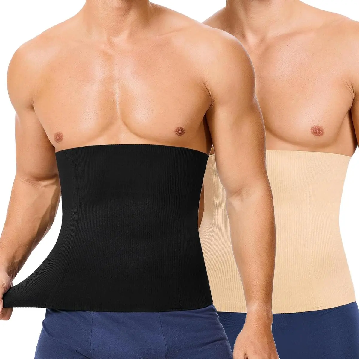 Menswear Waist Trainer Cincher Breathable Body Shaper Shapewear Tummy Control Workout Girdle Band Compression Bestie Black Beige Fitness Trimmer Gym