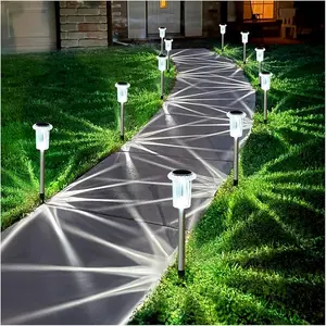 Solar Lawn Lights Outdoor Waterproof LED Ground Stake Light Decorative Pathway Garden Patio Yard Landscape Lighting