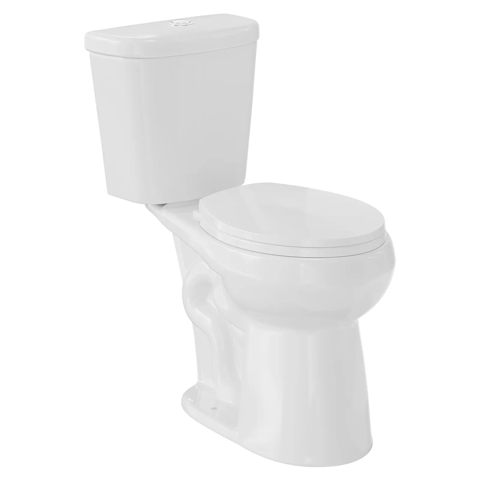 ADA Height 21" Round Dual Flush Two-Piece Toilet Set – Upgraded Power Flush, Top Dual Button, Includes Slow-Close PP Seat & Full Tank Assembly