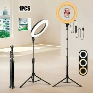 10" Selfie Ring Light with Tripod Stand, Multi-Scene Dimmable LED Fill Light for Live Streaming, TikTok Videos, and Portrait Photography, YouTube, Cellphone#Livestream Softbox#Spring Break#valentine's