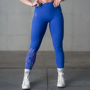 Kill Crew Flame and Ribbed Wolf Leggings Women Workout Clothes Yoga Pants