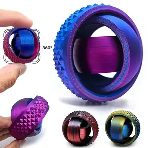 High-quality 3D printed O-shaped spinning ball fidget toy, gravity rotation, relieves anxiety, reduces stress, suitable for both adults and children