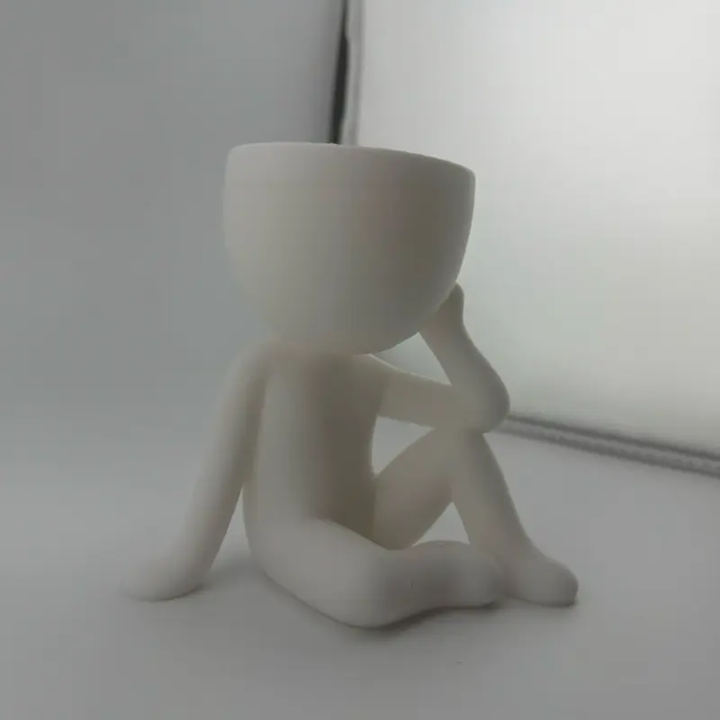 Sitting Person Mini Planter – Cute Modern Plant Pot for Desk or Shelf