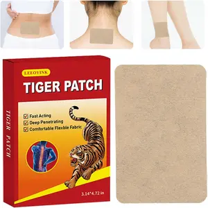 (100pcs) Tiger Patches Chinese Red Tiger Natural Herbal Hot Patches for Back, Shoulder, Knee, Joint, and Muscle Support Maximum Strength Patches