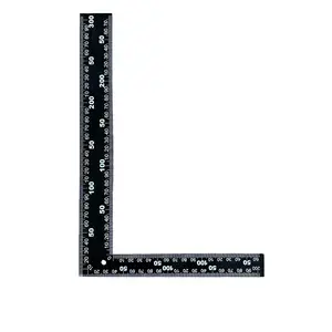 L Square Ruler Carpenter Square Framing Ruler 8 inch x 12 inch L Ruler Framing Tools Black Tempered Metal Steel Measuring L Shape Ruler, Sewing Tools 0-12inch 0-300mm Scale