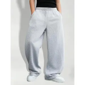Athletic Baggy Pants Elastic Waist Drawstring Wide Leg Casual Loose Joggers Sweatpants with Pockets