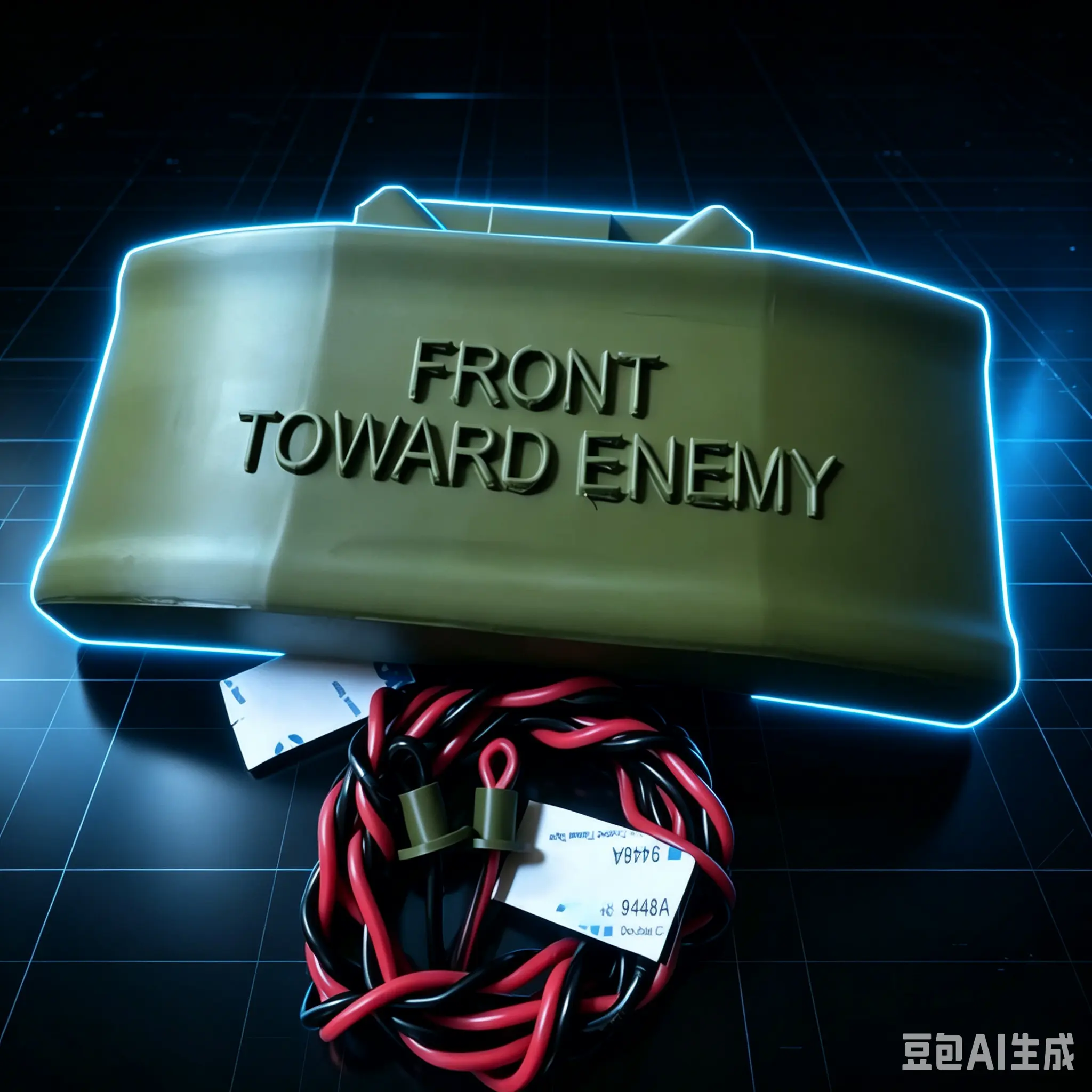 M18 Claymore Mine Replica Prop - Wired Wiring Harness, Engraved "Front Toward Enemy" Sign, Vietnam War Tactical Prop for Military Hobby Collectors, Game Room Conversation Starter