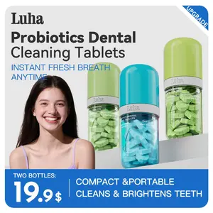 Luha brush-free toothpaste removes tooth stains and plaque. It is rich in probiotics and vitamin C, and contains pearl powder and theanine. It is available in a variety of flavors and can be used by adults and children.