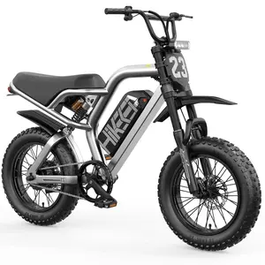HiKeep K6-mini  Electric Bike for Adults - 16/20 Inch Fat Tire Ebike, 750W/Peak 1500W Motor Ebike, 48V15.6AH Detachable Battery, 4 Riding Modes Electric Dirt Bike