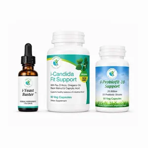 IFastFit Candida Cleanse Gut and Colon Support Bundle Kit 28-Day Natural Program for Digestion & Energy Boost Dietary Supplement - Healthcare