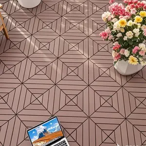 HZ Deck Tiles 44 Pcs Interlocking PVC Non-Slip Floor Tiles Easy Quick Installation Durable for Porch Poolside Outdoor Indoor Balcony Backyard Decorative