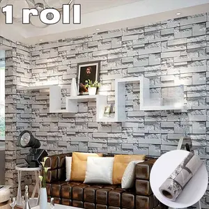 0.4mm Thick Light Brick Texture Self-Adhesive DIY Wallpaper, Durable and Easy to Remove, Ideal for Living Room, Restaurant, Bar Decor