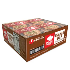 Nongshim Ramyun Chef Braised Beef 4x4 16 Pack - Ultimate Savory Experience with Deep Robust Broth & Restaurant-Quality Noodles