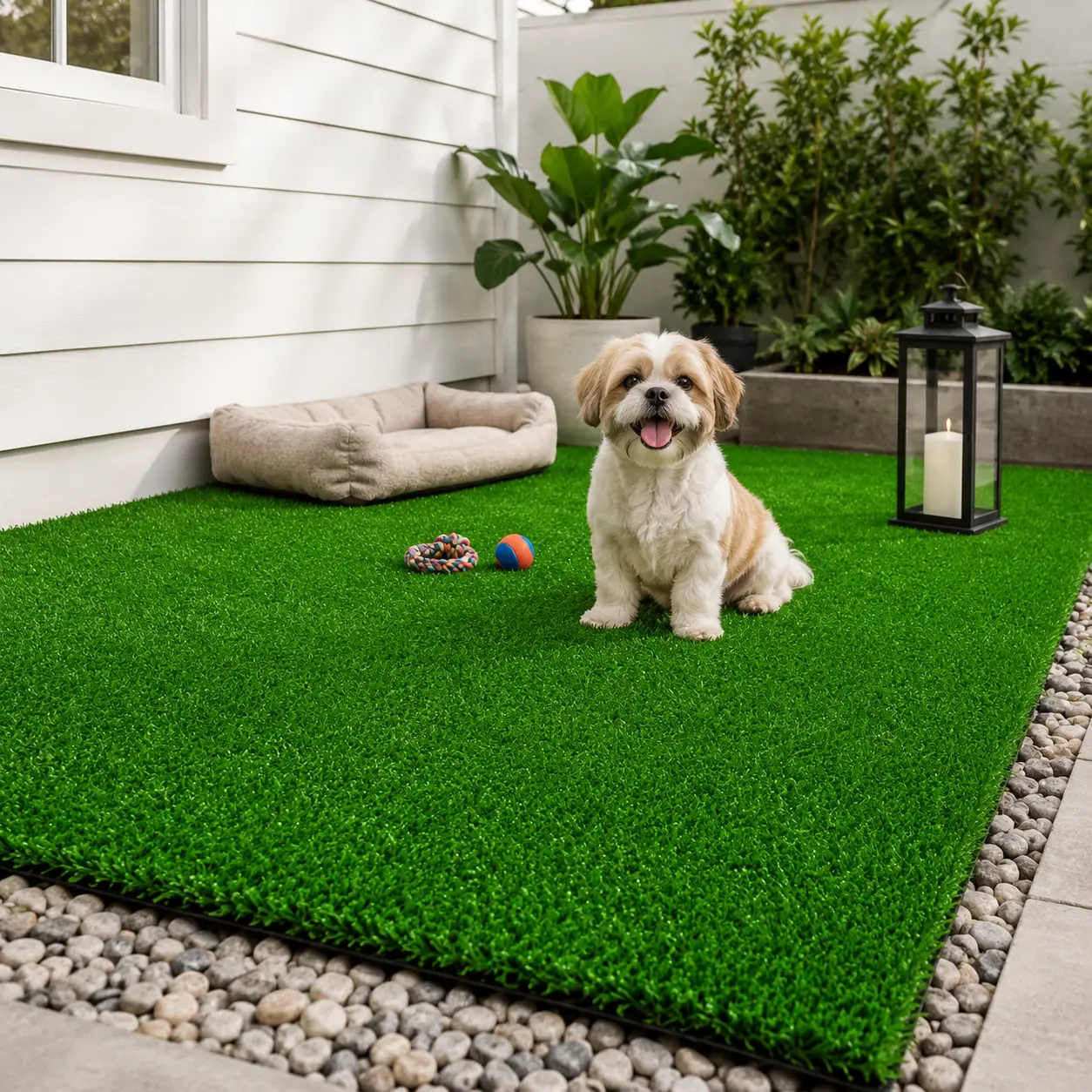 Artificial Grass Turf Rug, 6 FT x 9 FT Indoor Outdoor Synthetic Grass Mat with 1.18 Inch Pile Height, Dense Green Fake Lawn Carpet with Solid Backing for Patio, Balcony, Porch, Garden and Pet Area