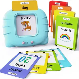 Spanish Early Childhood Educational Toy, Reading Learning Machine, Dual Language Sensory Device, 224 Words, Home and School Use, Vocabulary Flashcards, Bilingual Flash Cards