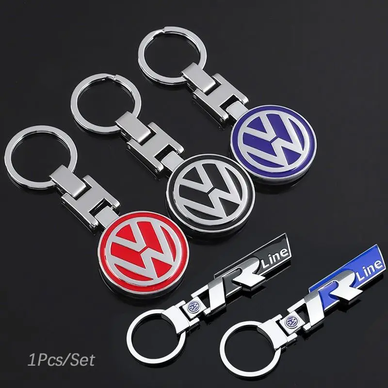 Volkswagen Badge Keychain Pendant Car Keyring Accessories For VW GTI Polo Golf Passat Tiguan Arteon Touareg CC Taigo Caddy Jetta T-ROC Beetle Sharan Touran Scirocco