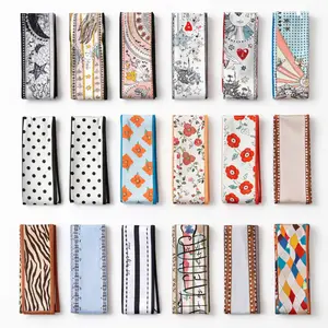 20 Pack Silk Feel Hair Scarves for Women – Lightweight Imitation Silk Fashion Headbands & Neck Scarves, Soft Printed Bandana Set for Hair, Bag & Daily Styling