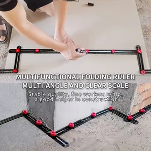 Aluminum Alloy Hexagon Multifunctional Measuring Tape, Scale, Precision Marking for Woodworking, Tile Installation, DIY Projects, Clear Scale, Durable