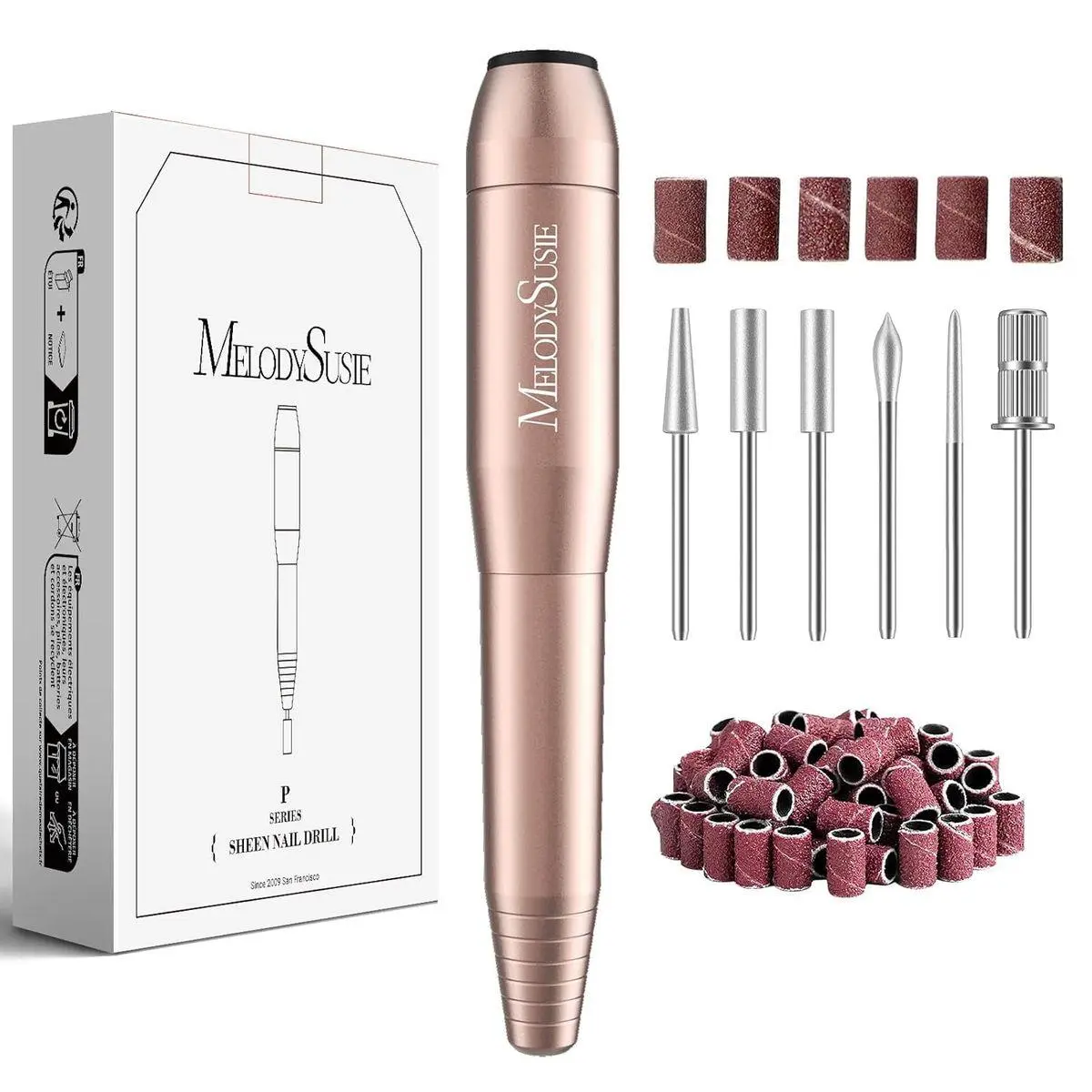 Pen-Shaped Portable USB Nail Drill, PC120I 20000RPM Electric Nail File with Compact Design for All Nail Care, Manicure Polishing, Shaping & Gel Removal at Home for Beginners