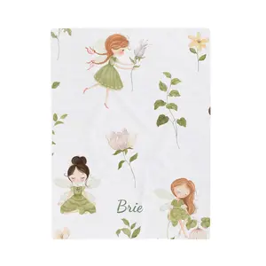 Personalized Baby Name Woodland Fairy Pattern Toddler Blanket | , custom name, baby blanket, baby shower gift