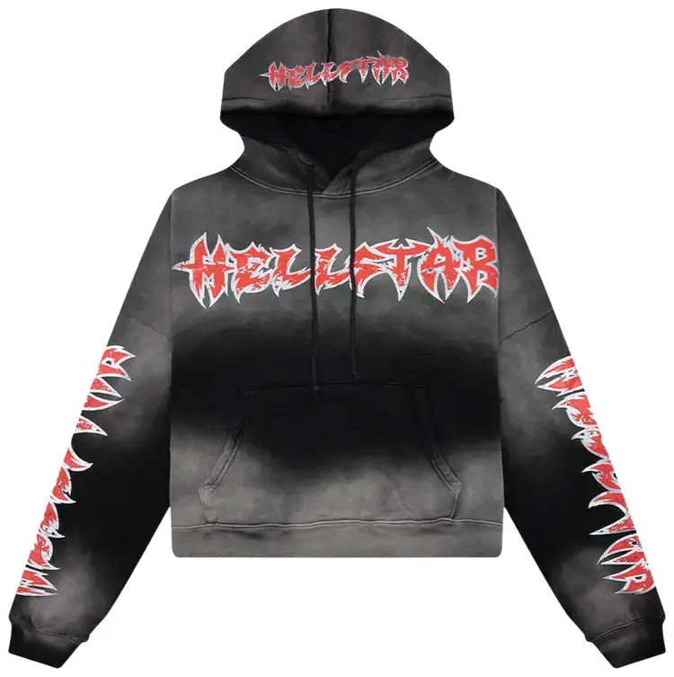 Men's 2026 Hellstar Oversized Stars Shine Graffiti Hoodie, Menswear Tops with Kangaroo Pocket Sweatshirt, Sweatshirts